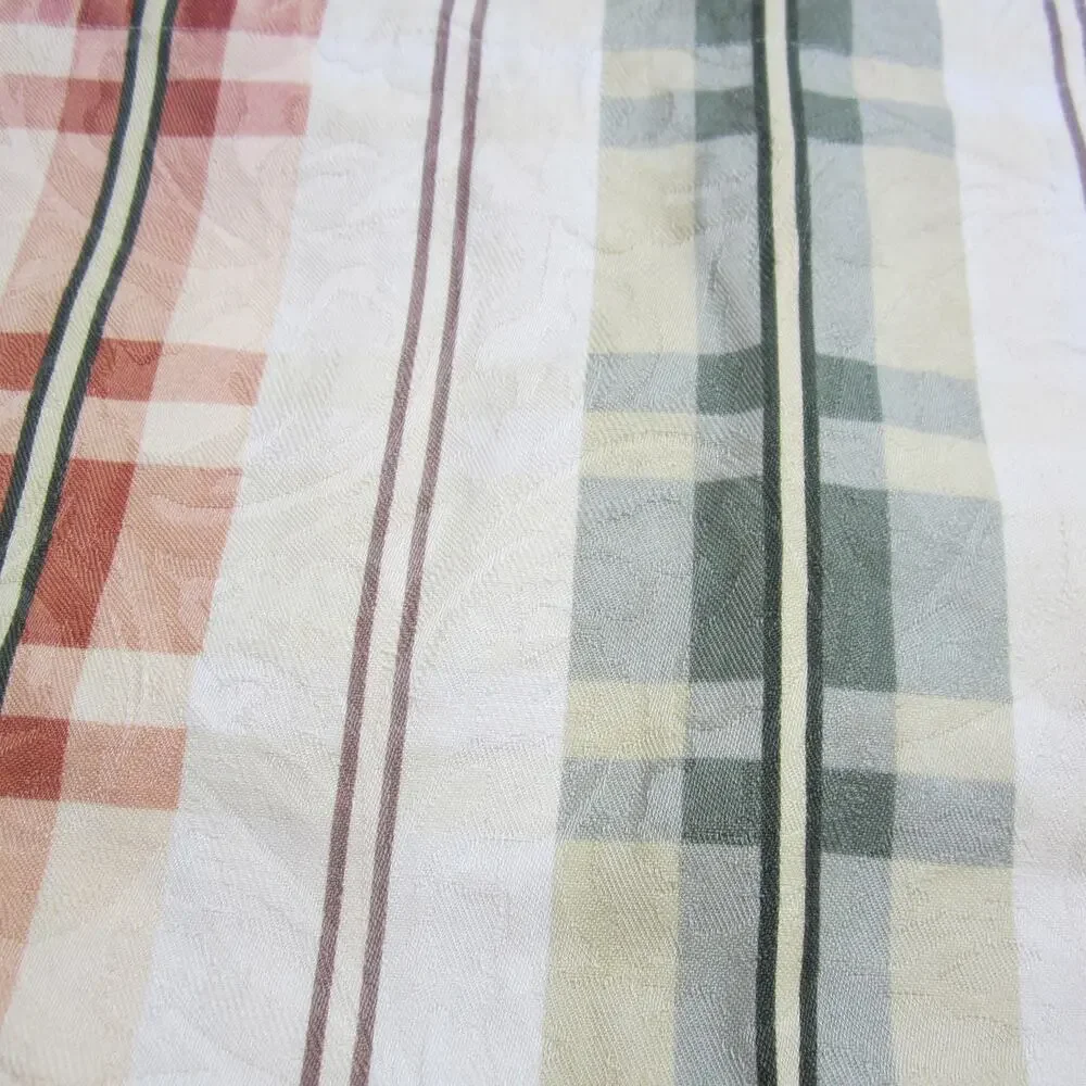 Vintage Valance Plaid Scalloped Window Treatments Kitchen Country Set 6 Handmade